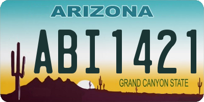 AZ license plate ABI1421