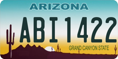 AZ license plate ABI1422