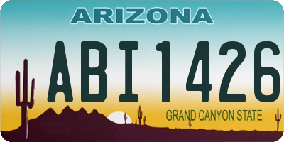 AZ license plate ABI1426
