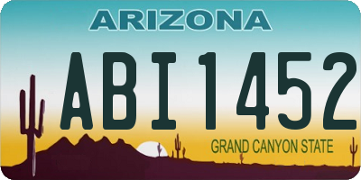 AZ license plate ABI1452