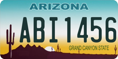 AZ license plate ABI1456