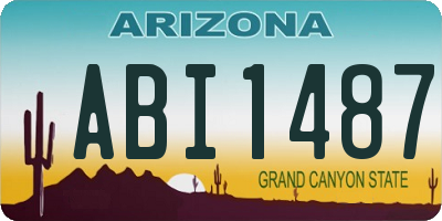 AZ license plate ABI1487