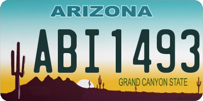AZ license plate ABI1493