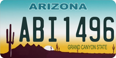 AZ license plate ABI1496