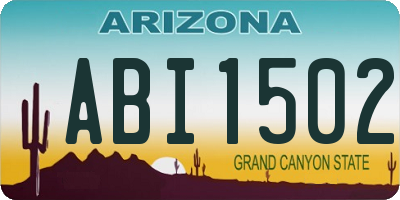 AZ license plate ABI1502