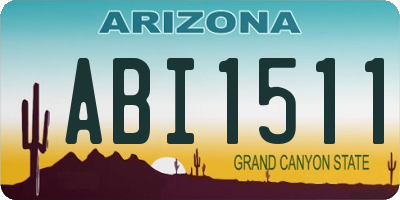 AZ license plate ABI1511