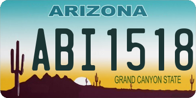 AZ license plate ABI1518