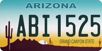 AZ license plate ABI1525