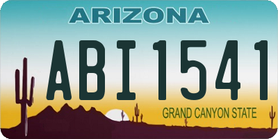 AZ license plate ABI1541
