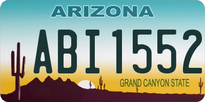 AZ license plate ABI1552