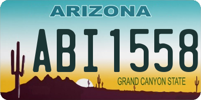 AZ license plate ABI1558