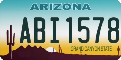 AZ license plate ABI1578