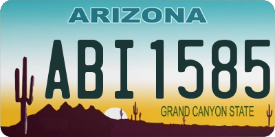 AZ license plate ABI1585