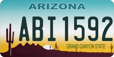 AZ license plate ABI1592