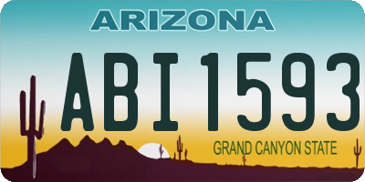 AZ license plate ABI1593