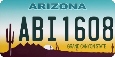 AZ license plate ABI1608