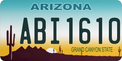 AZ license plate ABI1610