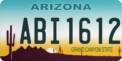AZ license plate ABI1612