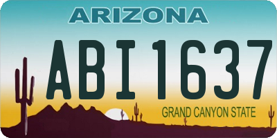 AZ license plate ABI1637