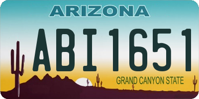 AZ license plate ABI1651