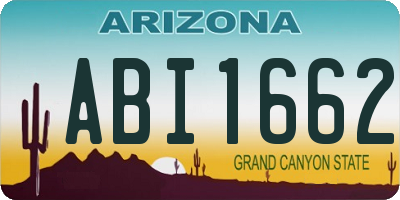 AZ license plate ABI1662
