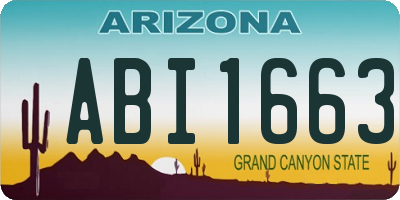 AZ license plate ABI1663