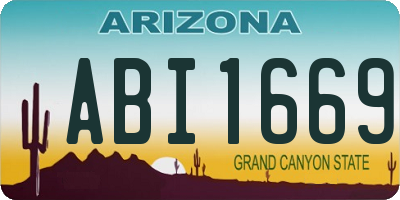 AZ license plate ABI1669