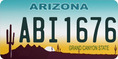 AZ license plate ABI1676