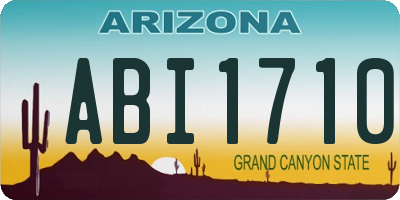 AZ license plate ABI1710