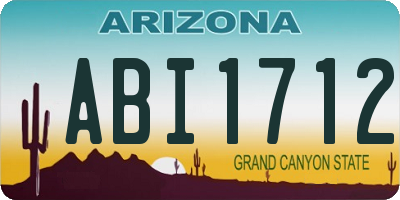 AZ license plate ABI1712
