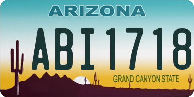 AZ license plate ABI1718