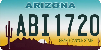 AZ license plate ABI1720