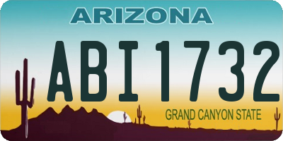 AZ license plate ABI1732