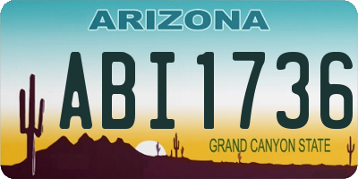 AZ license plate ABI1736