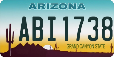 AZ license plate ABI1738