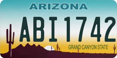 AZ license plate ABI1742