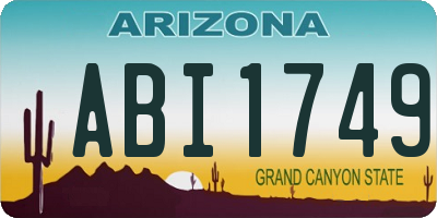 AZ license plate ABI1749