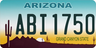 AZ license plate ABI1750