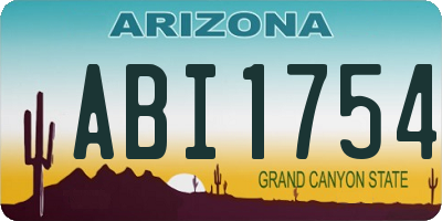 AZ license plate ABI1754