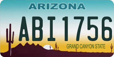 AZ license plate ABI1756