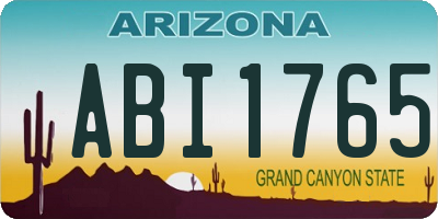 AZ license plate ABI1765