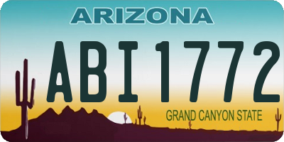 AZ license plate ABI1772