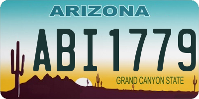 AZ license plate ABI1779