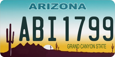 AZ license plate ABI1799
