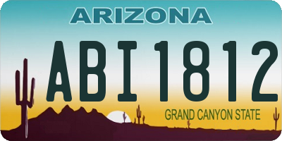AZ license plate ABI1812