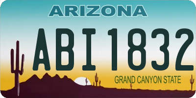 AZ license plate ABI1832