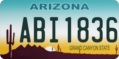 AZ license plate ABI1836
