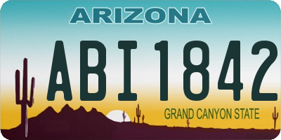 AZ license plate ABI1842