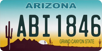 AZ license plate ABI1846