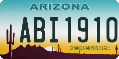 AZ license plate ABI1910